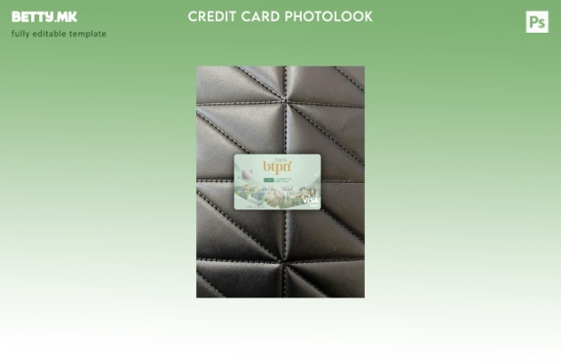 модерен стил Индонезија банка BTPN виза дебитна картичка photolook пред шаблон